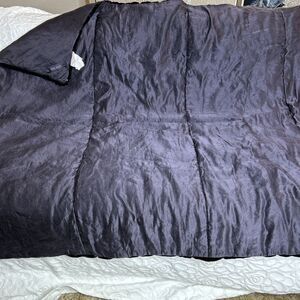 Bella Notte Paloma Bed End Blanket Bed Runner Deep Purple Color Silk Linen